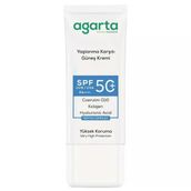 Agarta Collagen Destekli SPF+50 50 ml Yaşlanma Karşıtı Yüz Güneş Kremi
