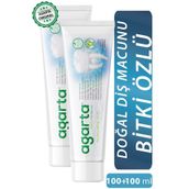 Agarta Doğal Bitki Özlü Florürsüz 2x100 ml Diş Macunu
