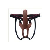 Agorshop Hollow Strap-On Silicone Curved Dong Melez 17 cm İçi Boş Kemerli Penis