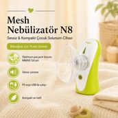AGU Baby AGU N8 Taşınabilir Sessiz Mesh Çok Renkli Nebulizatör