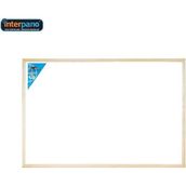 Ahşap Çerçeveli Lamine Yazı Tahtası 60X90 Cm, Duvara Monte, Beyaz - Ahşap - Beyaz - Seçenek 1