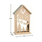 Ahşap Yılbaşı Süsü T-light Mumluk Yb27