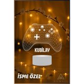 Ahwall İsme Özel Gamer Oyun Kolu 3D Dekoratif Led Lamba