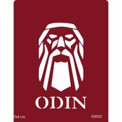 Airbrush Tattoo Antik Tanrı Odin Yapışkanlı Stencil Süsleme ve Boyama Kalıbı