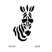 Airbrush Tattoo Artist Zebra Yapışkanlı Stencil Süsleme ve Boyama Kalıbı