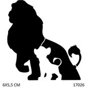 Airbrush Tattoo Aslan Kral Yapışkanlı Stencil Süsleme ve Boyama Kalıbı