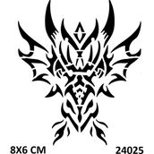 Airbrush Tattoo Ateşli Ejderha Yapışkanlı Stencil Süsleme ve Boyama Kalıbı
