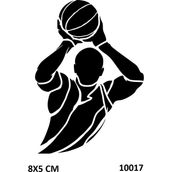 Airbrush Tattoo Basketbol Skor Modeli Yapışkanlı Stencil Süsleme ve Boyama Kalıbı