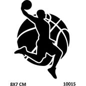 Airbrush Tattoo Basketbol Sporcu Modeli Yapışkanlı Stencil Süsleme ve Boyama Kalıbı