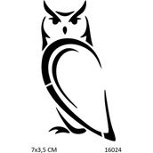 Airbrush Tattoo Baykuş Yapışkanlı Stencil Süsleme ve Boyama Kalıbı