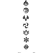 Airbrush Tattoo Bel ve Sırt Semboller Yapışkanlı Stencil Süsleme ve Boyama Kalıbı