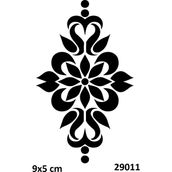 Airbrush Tattoo Dikey Mandala Çiçeği Yapışkanlı Stencil Süsleme ve Boyama Kalıbı