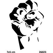 Airbrush Tattoo Direniş Yumruk Yapışkanlı Stencil Süsleme ve Boyama Kalıbı