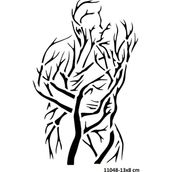 Airbrush Tattoo Doğanın Aşkı Stencil Süsleme ve Boyama Kalıbı