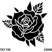 Airbrush Tattoo El Üstü Gül Stencil Süsleme ve Boyama Kalıbı