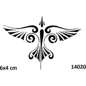 Airbrush Tattoo El Üstü Kanat Yapışkanlı Stencil Süsleme ve Boyama Kalıbı