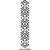 Airbrush Tattoo Geometrik Kol Şerit Yapışkanlı Stencil Süsleme ve Boyama Kalıbı