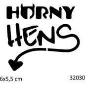 Airbrush Tattoo Horny Hens Bekarlığa Veda Partisi Yapışkanlı Stencil Süsleme ve Boyama Kalıbı