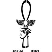 Airbrush Tattoo Horus Gözleri ve Kanat Yapışkanlı Stencil Süsleme ve Boyama Kalıbı