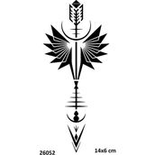 Airbrush Tattoo Kanatlı Ok Yapışkanlı Stencil Süsleme ve Boyama Kalıbı Stencil Kalıp