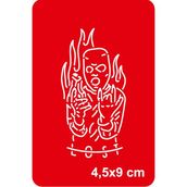 Airbrush Tattoo Kayıp Savaşçı Yapışkanlı Stencil Süsleme ve Boyama Kalıbı