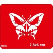 Airbrush Tattoo Kelebek Kuru Kafa Stencil Süsleme ve Boyama Kalıbı
