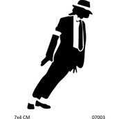 Airbrush Tattoo Michael Jackson Dans Yapışkanlı Stencil Süsleme ve Boyama Kalıbı