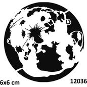 Airbrush Tattoo Moon Uydumuz Ay Stencil Süsleme ve Boyama Kalıbı