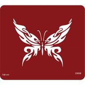 Airbrush Tattoo Motif Kelebek Stencil Süsleme ve Boyama Kalıbı