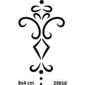 Airbrush Tattoo Noktalı Zarif Hatlar Yapışkanlı Stencil Süsleme ve Boyama Kalıbı