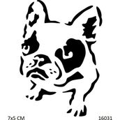 Airbrush Tattoo Pug Köpek Yapışkanlı Stencil Süsleme ve Boyama Kalıbı