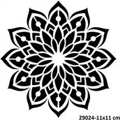 Airbrush Tattoo Sanatsal Mandala Stencil Süsleme ve Boyama Kalıbı