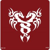 Airbrush Tattoo Sarmal Dragon Ejderhalar Yapışkanlı Stencil Süsleme ve Boyama Kalıbı