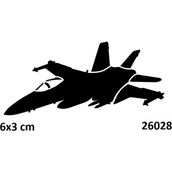 Airbrush Tattoo Savaş Uçağı F 16 Yapışkanlı Stencil Süsleme ve Boyama Kalıbı