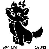 Airbrush Tattoo Sevimli Kedi Stencil Süsleme ve Boyama Kalıbı