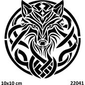 Airbrush Tattoo Tribal Bozkurt Yapışkanlı Stencil Süsleme ve Boyama Kalıbı