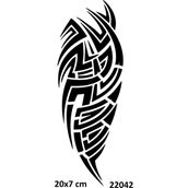 Airbrush Tattoo Tribal Büyük Kol Yapışkanlı Stencil Süsleme ve Boyama Kalıbı