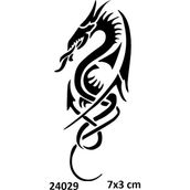 Airbrush Tattoo Tribal Ejderha Yapışkanlı Stencil Süsleme ve Boyama Kalıbı Stencil Kalıp