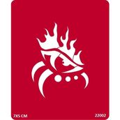 Airbrush Tattoo Tribal Gözyaşı Göz Yapışkanlı Stencil Süsleme ve Boyama Kalıbı