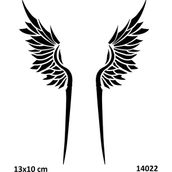 Airbrush Tattoo Tribal Kanat Yapışkanlı Stencil Süsleme ve Boyama Kalıbı