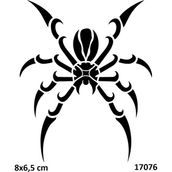 Airbrush Tattoo Tribal Örümcek Modeli Yapışkanlı Stencil Süsleme ve Boyama Kalıbı