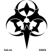 Airbrush Tattoo Tribal Tehlike Yapışkanlı Stencil Süsleme ve Boyama Kalıbı