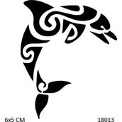 Airbrush Tattoo Tribal Yunus Yapışkanlı Stencil Süsleme ve Boyama Kalıbı