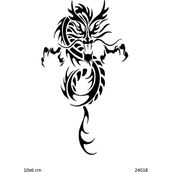 Airbrush Tattoo Vahşi Ejderha Yapışkanlı Stencil Süsleme ve Boyama Kalıbı