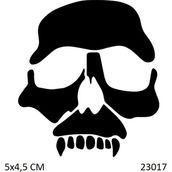 Airbrush Tattoo Yarım Kurukafa Yapışkanlı Stencil Süsleme ve Boyama Kalıbı