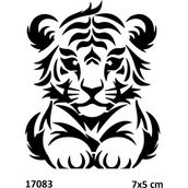 Airbrush Tattoo Yavru Aslan Yapışkanlı Stencil Süsleme ve Boyama Kalıbı Stencil Kalıp