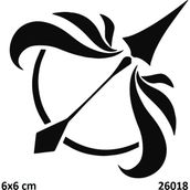 Airbrush Tattoo Yaydan Çıkan Ok Yapışkanlı Stencil Süsleme ve Boyama Kalıbı
