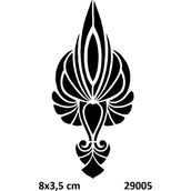Airbrush Tattoo Zarif Motif Stencil Süsleme ve Boyama Kalıbı