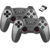 Airstorr Joystick Gamepad Çiftli Tv Pc Uyumlu 2.4g Gamepad Double Joystick Doungle Gri Oyun Konsolu