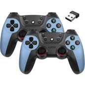 Airstorr Joystick Gamepad Çiftli Tv Pc Uyumlu 2.4g Gamepad Double Joystick Doungle Mavi Oyun Konsolu